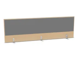 opzetpaneel,v. bureau,aanbouw achter,B 1800mm,NE-esdoorn,BN8078-grijs
