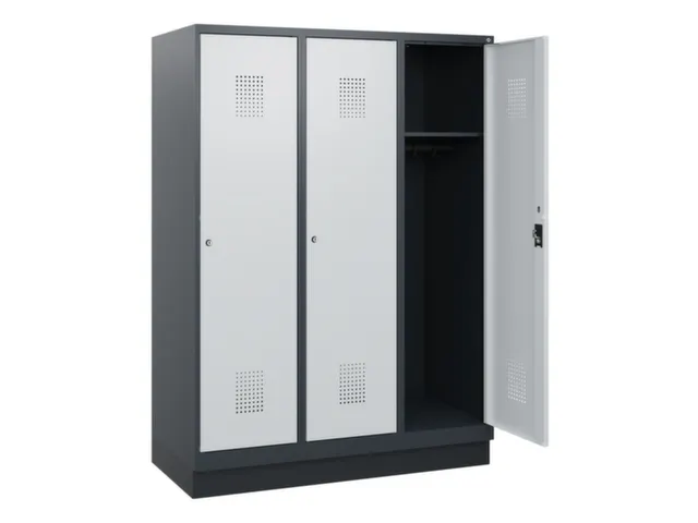schoollocker,HxBxD 1630x1200x500mm,3vak,vak B 400mm,cil.-slot,sokkel