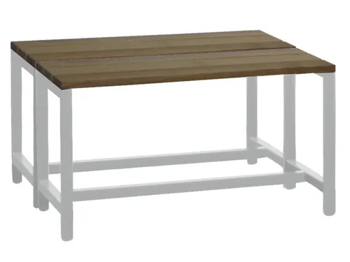 dubbele zitbank,LxD 1000x740mm,houten lijst beuken,onderstel RAL7035