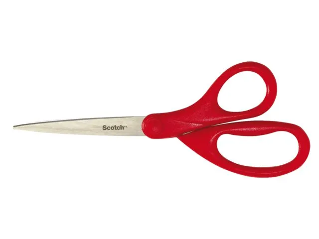Schaar Scotch 18cm universeel rood blister