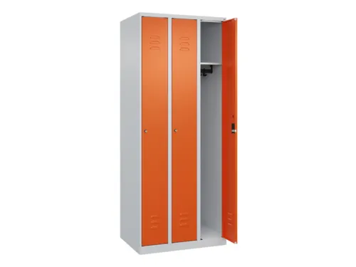 locker,HxBxD 1850x750x500mm,3vak,vak B 250mm,cil.-slot,staand op vloer
