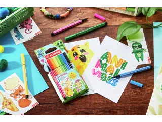 Viltstift STABILO Pen 68 Animal Vibes mini medium assorti 8 stuks - 4