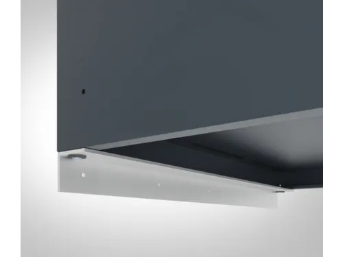 hoeksteun,v. wandbevestiging,v. locker,B 795mm,aluminium
