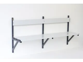 wandbank HxLxD 710x1500x360mm aluminium lijsten frame staal RAL7016 - 2