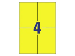 Gekleurde Etiketten 105x148mm Fluor Geel 42222 - 1