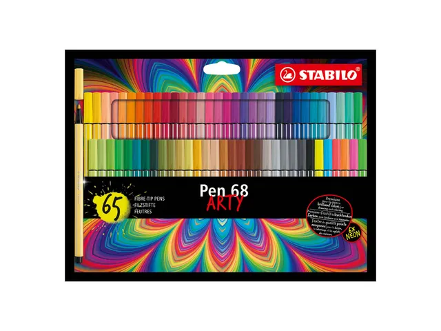 Viltstift STABILO Pen 68 Arty medium assorti set à 65 stuks