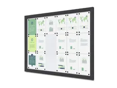 Outdoor Vergrendelbaar Notitiebord Slim 18xA4 Antraciet