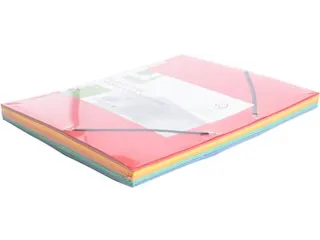 Elastomap A4 Met 3 Kleppen Karton Assorti Voor 200 Vel - 3