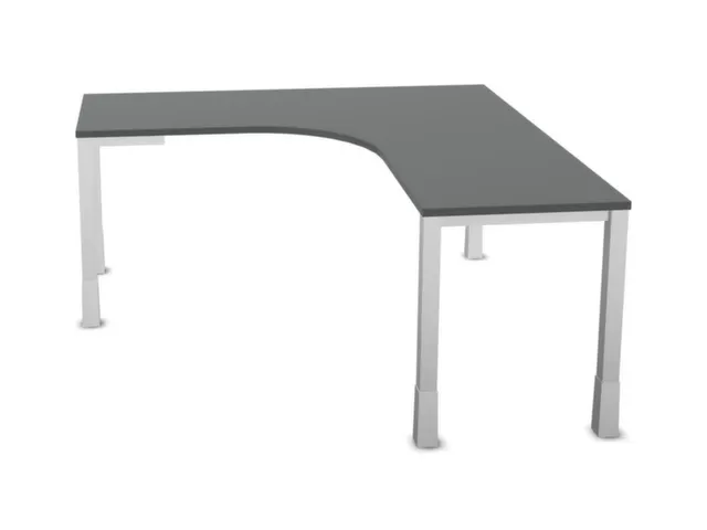 bureau à retour à hauteur réglable,MS-gris foncé