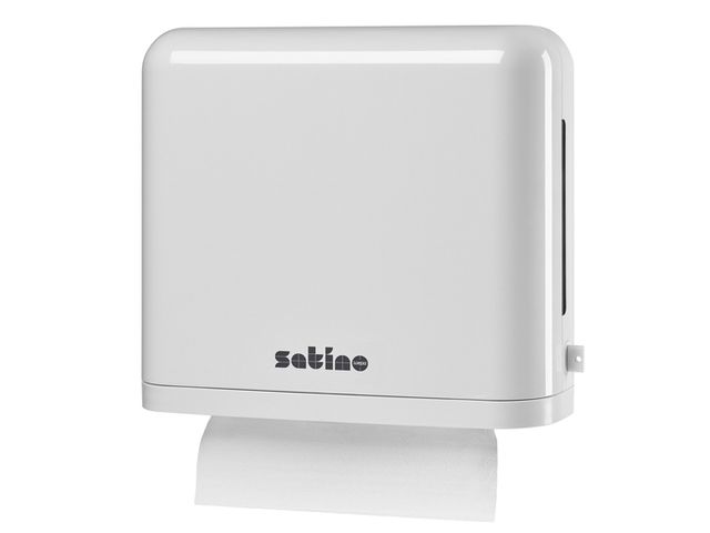 Dispenser Satino 331030 PT2 Vouwhanddoeken Z/W-vouw | HanddoekDispensers.nl