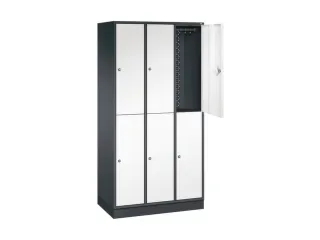 Dubbeldekse garderobekast,HxBxD 1950x920x500mm,3x2vak.,vak B 260mm - 1