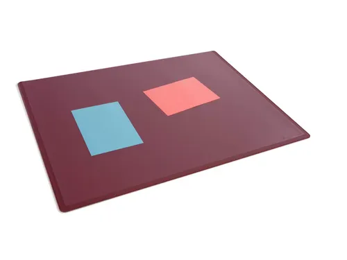 Schrijfonderlegger Rood 530x400 mm met transparant afdekvel PP