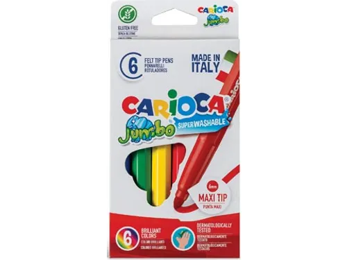 Carioca Viltstift Jumbo Superwashable 6 Stiften