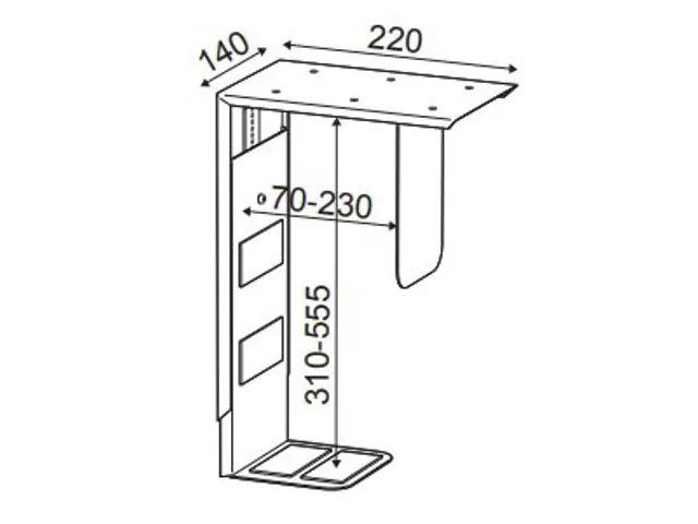 CPU houder tot 30 kg zwart