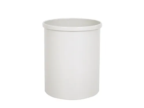 Papierbak Rond 15 Liter gebroken wit Metaal