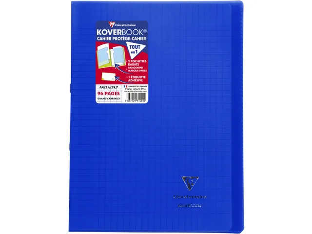Schrift Koverbook A4 48 vel Seyès, kaft in PP assorti transparant