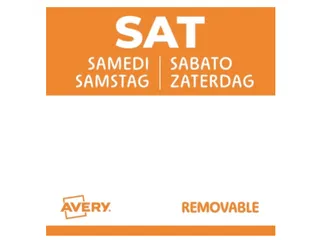 Etiket Avery HACCP zaterdag oranje 40x56mm 500 stuks - 2