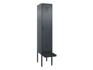 locker met bank,HxBxD 2120x400x815mm,1vak,vak B 400mm,draaigrendel - 2