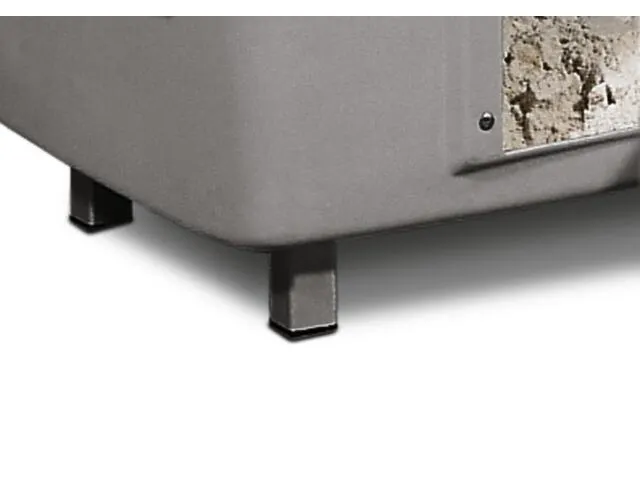 4poten,staal,v. strooigoedbak inhoud 100-200l,BxD 675x390mm