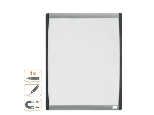 Nobo droog uitwisbaar whitebord met gewelfde lijst 35.5x28cm