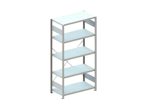 Inhaakstelling Basisveld 2000x1056x536mm 5legborden 100kg Ral7035