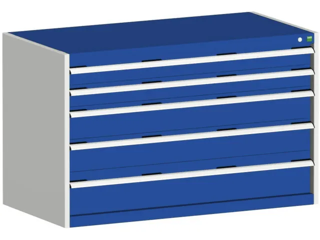 ladekast HxBxD 800x1300x650mm 5laden romp RAL7035 front RAL5010
