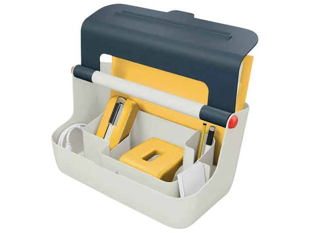 Opbergbox Leitz Cosy draagbaar kunststof grijs 214x196x367mm