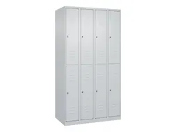 dubbeldekse locker,HxBxD 1850x1000x500mm,4x2vak.,vak B 250mm,cil.-slot