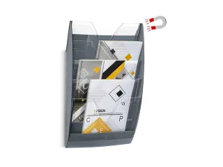 Wandfolderhouder CEP Premium magnetisch 5-vaks grijs/transparant - 1