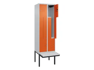 Z-garderobekast,HxBxD 2120x600x815mm,2vak,vak B 300mm,cil.-slot - 2