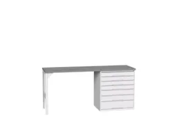 werkbank,HxBxD 930x2000x600mm,linoleumblad,2voeten/1container