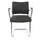 Bezoekersstoel Armleuningen Antraciet Stof 450x480x450mm Sledeframe