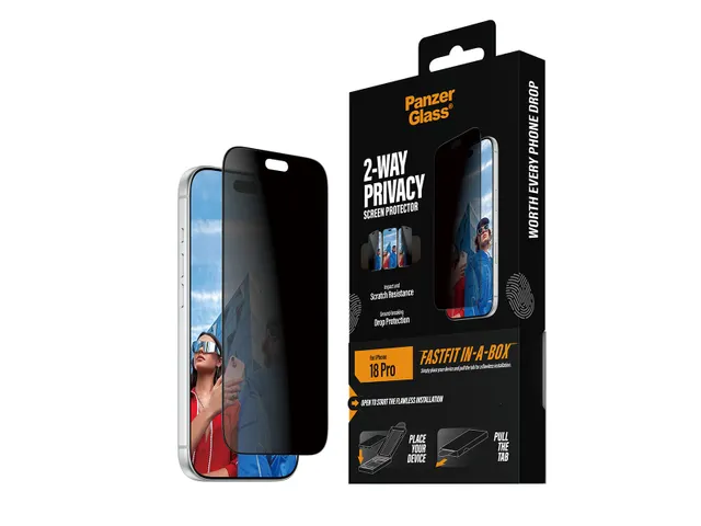 PanzerGlass 2-Way Privacy Screen Protector iPhone 2026 Pro | Ultra-