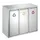 Recycling afvalbak 3x 15 liter Mat RVS