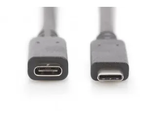 USB Type-C verlengkabel Type C St/Bu 2m 3A 480MB Versie 2.0 Zwart - 3