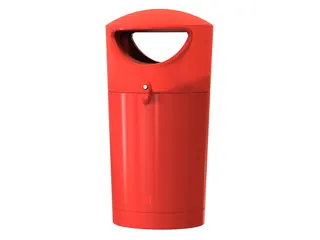 Afvalbak Metro Hooded 100 Liter Rood - 1