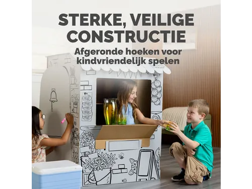 Kartonnen Marktkraam XL Bankers Box Play inkleurbaar