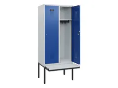 locker met bank,HxBxD 1950x800x815mm,2vak,vak B 400mm,cilinderslot