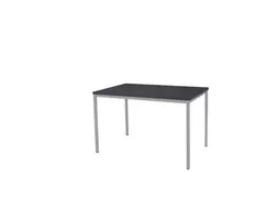 Domino Basic Tafel Vaste Hoogte 120x80 houtprint schaduw alu 4-poots