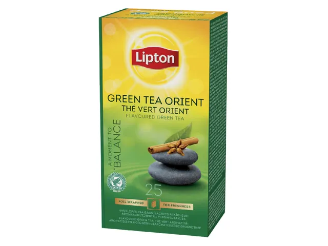 Thee Lipton Green Tea Balance Oriënt met envelop 25stuks
