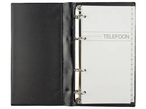 Telefoonalbum Kangaro 215x130mm A-Z 4-rings zwart