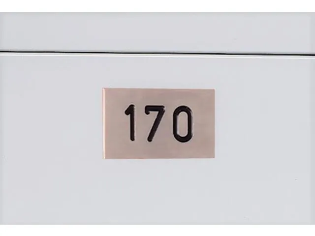 Nummerbord,V. Garderobekast/Lockersysteem,Achterzijde Zelfklevend