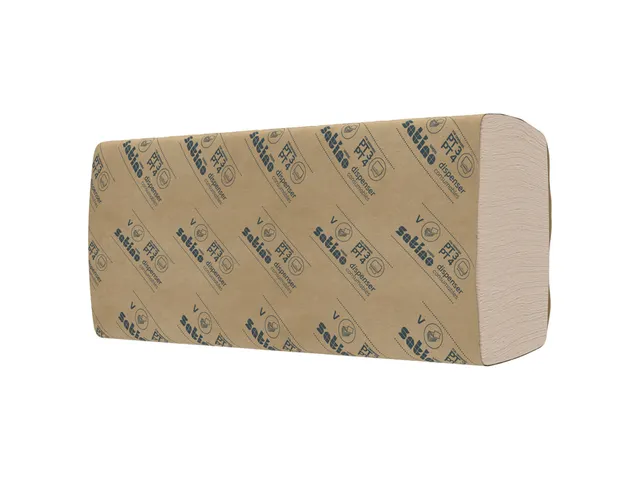 Handdoek PureSoft PT3 V-vouw 2-laags 240x230mm 277540 naturel