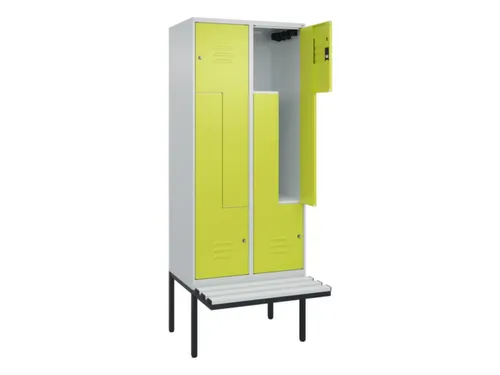 Z-garderobekast,HxBxD 2120x800x815mm,4vak,vak B 400mm,cil.-slot