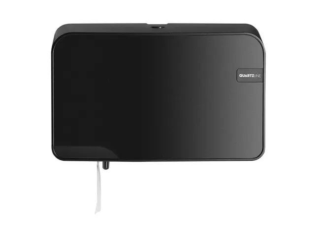 Euro Products 441053 Toiletpapierdispenser Zwart Quartz duo Coreless