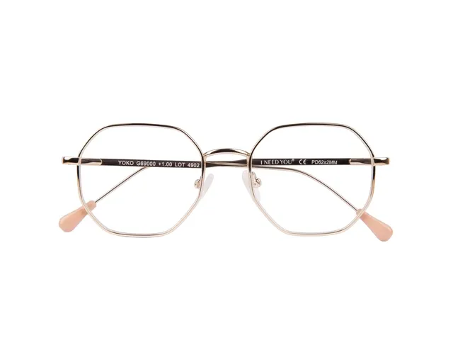 Leesbril I Need You +2.00 dpt Yoko goud