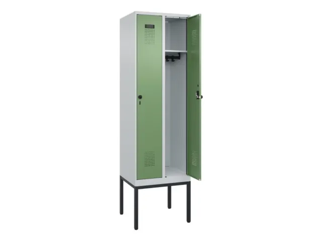 locker,HxBxD 2120x600x500mm,2vak,vak B 300mm,draaigrendel