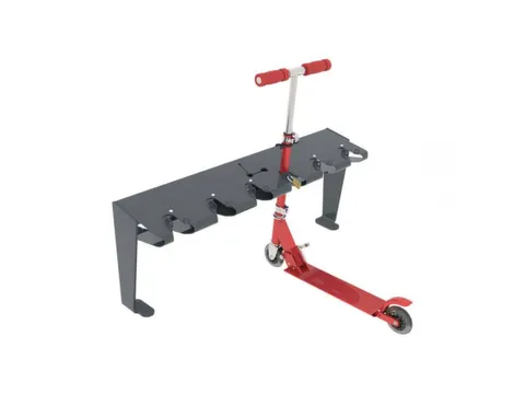 Steprek voor 6 steppen L 1006mm eenzijdig RAL9010