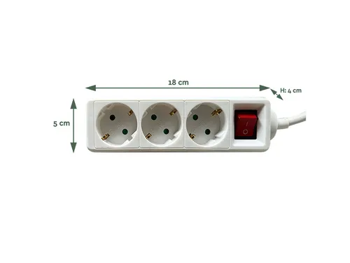 Stekkerdoos BRASQ 3 voudig 1.4 meter wit