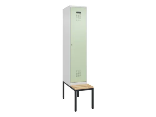 locker met bank,HxBxD 2120x400x815mm,1vak,vak B 400mm,cilinderslot